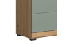 Vyššia skrinka so zásuvkou Scout, dub artisan/šalviovo zelená