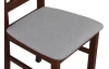 Jedálenská stolička Bono, orech/sivá tkanina