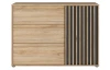 Komoda Arank 118  cm, dub mauvella/čierna
