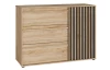 Komoda Arank 118  cm, dub mauvella/čierna