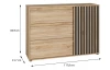 Komoda Arank 118  cm, dub mauvella/čierna