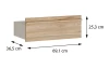 Komoda Arank 118  cm, dub mauvella/čierna