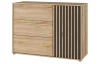 Komoda Arank 118  cm, dub mauvella/čierna