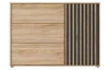 Komoda Arank 118  cm, dub mauvella/čierna