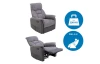 Polohovateľné TV kreslo Efem, šedé