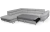 Rohová sedacia súprava Fabio, svetlo šedá látka, ľavý roh