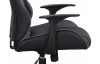Kancelárská stolička Foxter, čierna ekokoža/šedá látka
