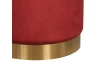 Taburet Glamio, červený/zlatý