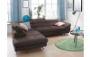 Rohová sedacia súprava Fabio, hnedá espresso látka, ľavý roh
