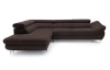 Rohová sedacia súprava Fabio, hnedá espresso látka, ľavý roh