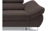 Rohová sedacia súprava Fabio, hnedá espresso látka, ľavý roh