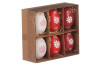 Veľkonočná dekorácia Maľované vajíčka, 6 ks, červená/biela