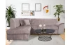 Rohová sedacia súprava Bernett, ružová látka, ľavý roh