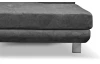 Rohová sedacia súprava Lotos, tmavo šedá látka, pravý roh