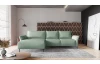 Rohová sedacia súprava Luis, zelená látka, ľavý roh