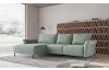 Rohová sedacia súprava Luis, zelená látka, ľavý roh