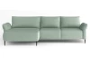 Rohová sedacia súprava Luis, zelená látka, ľavý roh