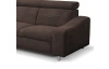 Rohová sedacia súprava Brico, tmavo hnedá látka, ľavý roh