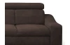 Rohová sedacia súprava Brico, tmavo hnedá látka, ľavý roh