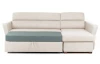 Rohová sedacia súprava Livia, svetlo béžová látka, pravý roh