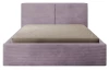 Posteľ Inez 180x200 cm, púdrovo fialová štrukturovaná látka