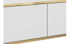 Závesná TV skrinka Orfeo, 135 cm, biela/zlatá