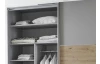 Šatníková skriňa Indiana A, 250 cm, šedá sahara/dub artisan