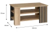 Konferenčný stolík Arank 100 cm, dub mauvella/čierny