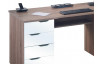 Písací stôl Model 9539, dub truffel/biely lesk