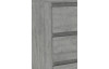 Komoda so 4 zásuvkami Carlos, šedý beton, 75 cm