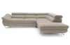 Rohová sedacia súprava Fabio, béžová látka, pravý roh