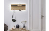 Nástenný vešiak LED s policou Rómy, drevo/kov, 75 cm