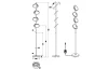 Stojacia LED lampa Olympus, 165 cm