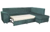 Rohová sedacia  súprava Bernett, azúrová látka, pravý roh
