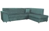 Rohová sedacia  súprava Bernett, azúrová látka, pravý roh