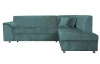 Rohová sedacia  súprava Bernett, azúrová látka, pravý roh