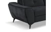 Rohová sedacia súprava Sergio, čierna látka, pravý roh