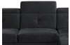 Rohová sedacia súprava Sergio, čierna látka, pravý roh