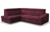 Rohová sedacia súprava Brico, fialová lila látka, ľavý roh