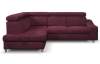 Rohová sedacia súprava Brico, fialová lila látka, ľavý roh