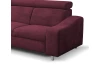 Rohová sedacia súprava Brico, fialová lila látka, ľavý roh