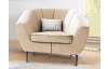 Kreslo Olivio, béžová zamatová  látka
