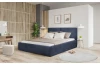 Posteľ Inez 180x200 cm, námornicka modrá šrukturovaná látka
