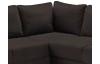 Sedacia  súprava Chivas, tvar ľavé U, temne hnedá látka