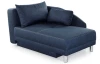 Pohovka s bočnou opierkou Roy, modrá tkanina, rozkladacia