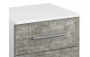Nočný stolík Siegen, biely/sivý betón