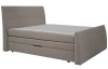 Postel boxspring Bonny 180x200 cm, šedo-hnedá tkanina