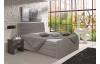 Postel boxspring Bonny 180x200 cm, šedo-hnedá tkanina