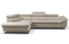 Rohová sedacia súprava Fabio, béžová látka,ľavý roh