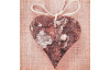 Obraz na plátne Drevené srdce, 28x28 cm
